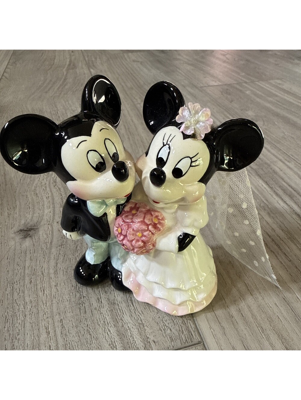 Disney’s- Big Deal /Vintage- Rare- Mickey & Minnie Mouse Bride & Groom Figurine/
